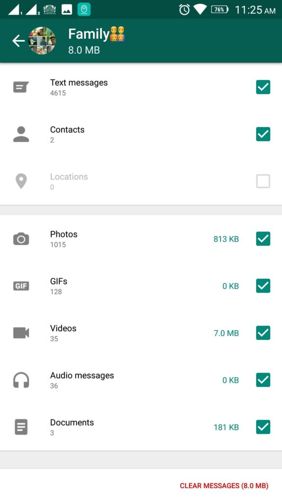 WhatsApp sohbet verileri